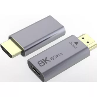 Adaptor PremiumCord USB-C la HDMI rezoluție de imagine 8K@60Hz, 4K@144Hz Aluminiu