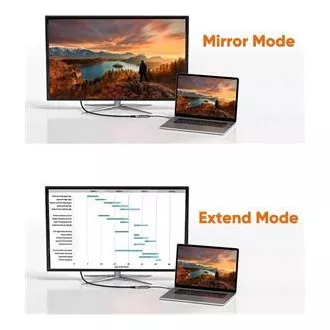 Adaptor PremiumCord USB-C la HDMI rezoluție de imagine 8K@60Hz, 4K@144Hz Aluminiu