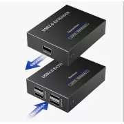 Extensor USB 2.0 PremiumCord cu 4 porturi peste Cat5/Cat5e/Cat6 până la 150 m