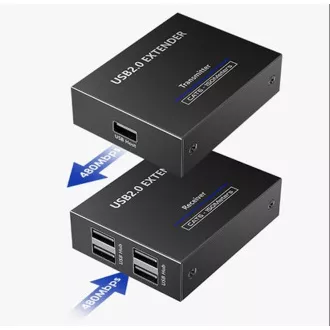 Extensor USB 2.0 PremiumCord cu 4 porturi peste Cat5/Cat5e/Cat6 până la 150 m Extensor USB 2.0 PremiumCord cu 4 porturi peste Cat5/Cat5e/Cat6 până la 150 m