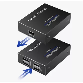 Extensor USB 2.0 PremiumCord cu 4 porturi peste Cat5/Cat5e/Cat6 până la 150 m Extensor USB 2.0 PremiumCord cu 4 porturi peste Cat5/Cat5e/Cat6 până la 150 m