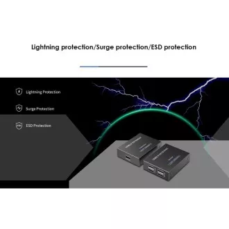 Extensor USB 2.0 PremiumCord cu 4 porturi peste Cat5/Cat5e/Cat6 până la 150 m Extensor USB 2.0 PremiumCord cu 4 porturi peste Cat5/Cat5e/Cat6 până la 150 m