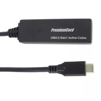 Repetor PremiumCord USB-C și cablu prelungitor Masculin-Female, 5Gbps 5m