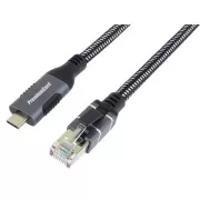 Cablu Ethernet PremiumCord USB-C -> LAN RJ45 10/100/1000 MBIT 1m