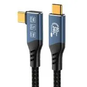 Cablu PremiumCord USB4 versiunea 2.0, 80Gbps, 16K@60Hz, 240W, Thunderbolt 3 și 4, îndoit, 1m
