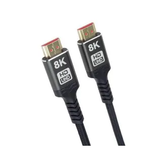 Cablu PremiumCord ULTRA HDMI 2.1 de mare viteză + Ethernet 8K@60Hz, placat cu aur, 0,5m Cablu PremiumCord ULTRA HDMI 2.1 de mare viteză + Ethernet 8K@60Hz, placat cu aur, 0,5m