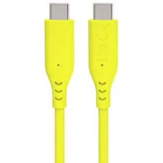 Cablu PremiumCord din silicon cu conectori USB-C 60W 480Mbps galben extra moale 1.5m Cablu PremiumCord din silicon cu conectori USB-C 60W 480Mbps galben extra moale 1.5m