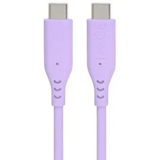 Cablu PremiumCord din silicon cu conectori USB-C 60W 480Mbps violet extra moale 1.5m Cablu PremiumCord din silicon cu conectori USB-C 60W 480Mbps violet extra moale 1.5m
