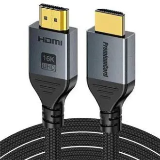 Cablu HDMI 2.2 PremiumCord Ultra HD 16K@60Hz, 8K@240Hz, 4K@480Hz placat cu aur, 1m