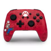 Controler de joc wireless reîncărcabil îmbunătățit PowerA pentru Nintendo Switch - Super Mario Here We Go