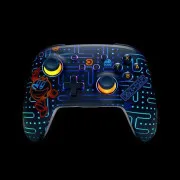 Controler wireless PowerA pentru Nintendo Switch - Pac Man, Neon Arcade, Luminos