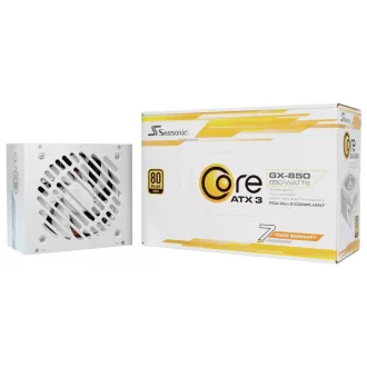 Sursă de alimentare SEASONIC 850W Core GX-850, ATX 3.1, 80+ Gold, alb