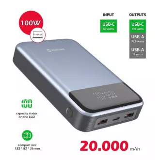 SWISSTEN POWER BANK 20000 mAh 100W POWER DELIVERY pentru notebook-uri SWISSTEN POWER BANK 20000 mAh 100W POWER DELIVERY pentru notebook-uri
