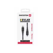 SWISSTEN CABLU DE DATE KEVLAR USB-C / FULGER 1,5 M ANTRACIT