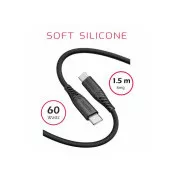 SWISSTEN CABLU DE DATE SILICON MOALE USB-C / USB-C 1.5 M 60W NEGRU