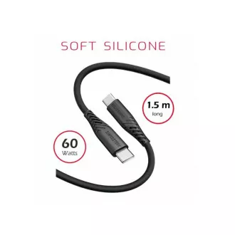 SWISSTEN CABLU DE DATE SILICON MOALE USB-C / USB-C 1.5 M 60W NEGRU