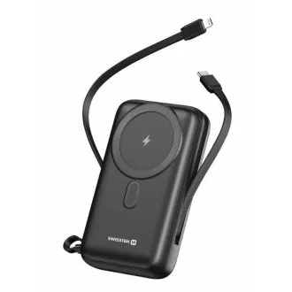 Acumulator extern SWISSTEN 20000 mAh PD 20W cu cabluri USB-C și LIGHTNING integrate (compatibil cu MagSafe) Acumulator extern SWISSTEN 20000 mAh PD 20W cu cabluri USB-C și LIGHTNING integrate (compatibil cu MagSafe)