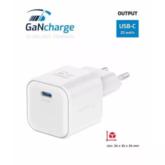 ADAPTATOR DE ALIMENTARE ELVETIAN GaN 1x USB-C 20W LIVRARE PUTERIE ALB ADAPTATOR DE ALIMENTARE ELVETIAN GaN 1x USB-C 20W LIVRARE PUTERIE ALB