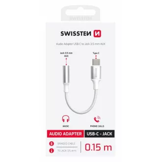 ADAPTATOR AUDIO ELVETIAN TEXTIL USB-C (tacul) / 3.5mm AUX 0.15 M ALB (inlocuieste 73501302) ADAPTATOR AUDIO ELVETIAN TEXTIL USB-C (tacul) / 3.5mm AUX 0.15 M ALB (inlocuieste 73501302)