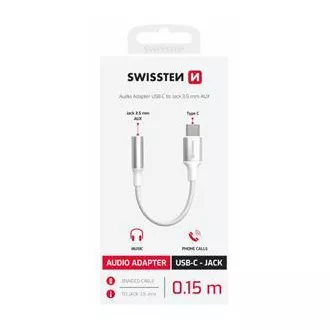 ADAPTATOR AUDIO ELVETIAN TEXTIL USB-C (tacul) / 3.5mm AUX 0.15 M ALB (inlocuieste 73501302) ADAPTATOR AUDIO ELVETIAN TEXTIL USB-C (tacul) / 3.5mm AUX 0.15 M ALB (inlocuieste 73501302)
