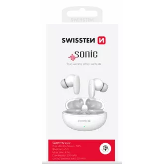 CĂȚI ELVEȚIENE BLUETOOTH TWS SONIC WHITE