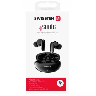 CĂȚI ELVEȚIENE BLUETOOTH TWS SONIC BLACK CĂȚI ELVEȚIENE BLUETOOTH TWS SONIC BLACK
