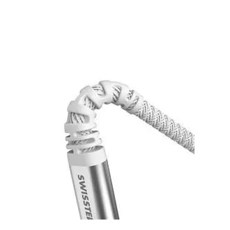 CABLU DE DATE ELVETIAN KEVLAR USB-C / USB-C 1,5 M ALB