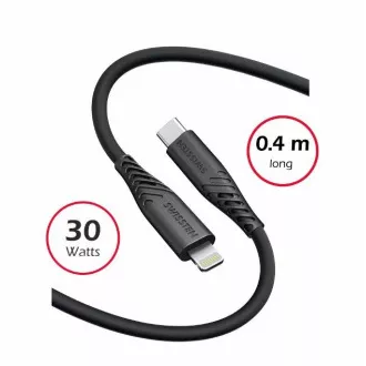 CABLU DE DATE ELVETIAN SILICON MOI USB-C / LIGHTNING 0,4 M NEGRU CABLU DE DATE ELVETIAN SILICON MOI USB-C / LIGHTNING 0,4 M NEGRU