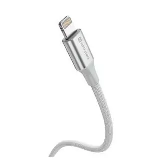 SWISSTEN CABLU DE DATE TEXTILE II USB / LIGHTNING 1,5 M ALB