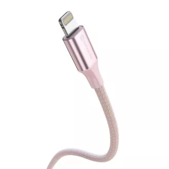 SWISSTEN CABLU DE DATE TEXTILE II USB / LIGHTNING 1,5 M ROZ SWISSTEN CABLU DE DATE TEXTILE II USB / LIGHTNING 1,5 M ROZ