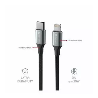 SWISSTEN CABLU DE DATE TEXTILE II USB-C / LIGHTNING 1,5 M NEGRU SWISSTEN CABLU DE DATE TEXTILE II USB-C / LIGHTNING 1,5 M NEGRU