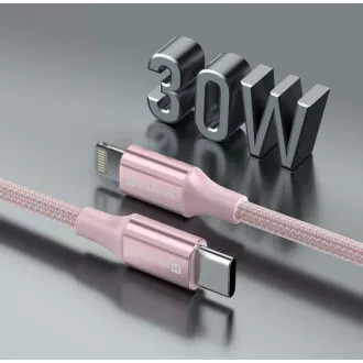 SWISSTEN CABLU DE DATE TEXTILE II USB-C / LIGHTNING 1,5 M ROZ