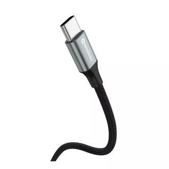SWISSTEN CABLU DE DATE TEXTILE II USB-C / USB-C 1,5 M NEGRU