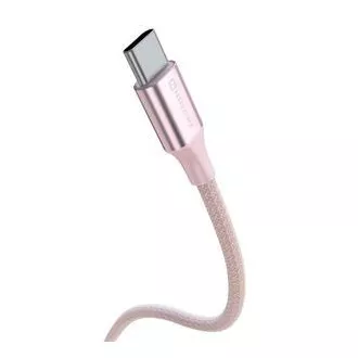 SWISSTEN CABLU DE DATE TEXTILE II USB-C / USB-C 1,5 M ROZ