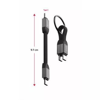 CABLU CHEIE MAGNETIC ELVETIAN USB-C / USB-C 9,7 CM