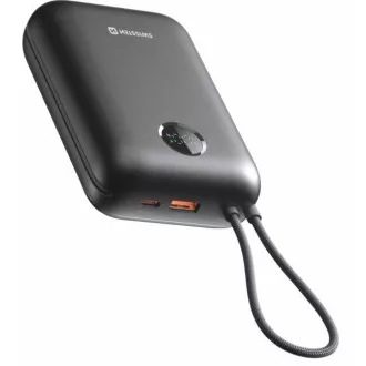 Baterie externă SWISSTEN VOLTBOX 35W 30000 mAh cu cabluri USB-C și Lightning integrate, neagră Baterie externă SWISSTEN VOLTBOX 35W 30000 mAh cu cabluri USB-C și Lightning integrate, neagră