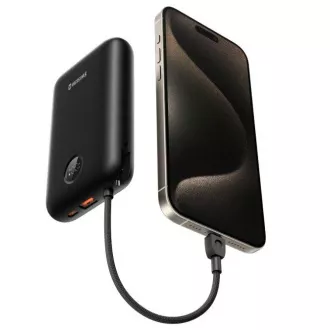 Baterie externă SWISSTEN VOLTBOX 35W 30000 mAh cu cabluri USB-C și Lightning integrate, neagră Baterie externă SWISSTEN VOLTBOX 35W 30000 mAh cu cabluri USB-C și Lightning integrate, neagră