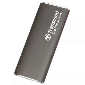 Transcend ESD265C 2TB, USB 10Gbps Tip C, unitate SSD externă (flash 3D NAND), dimensiuni compacte, gri