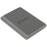 Transcend ESD360C 1TB, USB 20Gbps tip C, disc SSD extern (3D NAND flash), dimensiuni compacte, gri