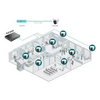 Cameră turelă TP-Link VIGI C430(4mm), 3MP, 4mm, full-color