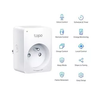 TP-LINK Tapo P110M - Mini priză Wi-Fi inteligentă cu contorizare a energiei, MATTER
