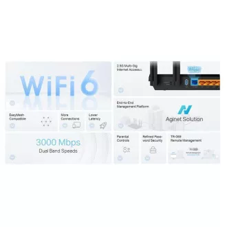 TP-Link EX510 Pro - Router AX3000 Multi-Gigabit Wi-Fi 6, 4x GLAN, 1x 2.5GWAN, TR-069, USB 3.0, WPA3, EasyMesh