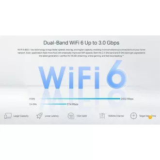 TP-Link EX510 Pro - Router AX3000 Multi-Gigabit Wi-Fi 6, 4x GLAN, 1x 2.5GWAN, TR-069, USB 3.0, WPA3, EasyMesh