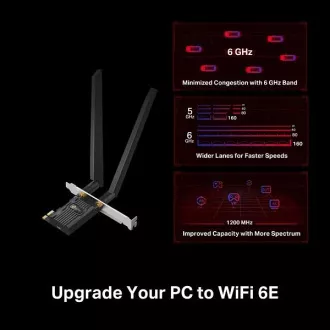 TP-Link Archer TXE72E - Adaptor AXE5400 Wi-Fi 6E Bluetooth 5.3 PCIe TP-Link Archer TXE72E - Adaptor AXE5400 Wi-Fi 6E Bluetooth 5.3 PCIe