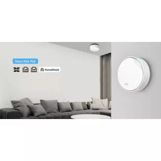 TP-Link Deco X50-PoE (pachet de 2) - Sistem Wi-Fi 6 Mesh AX3000 Multi-Gig 2,5 Gbps cu PoE - HomeShield (pachet de 2)