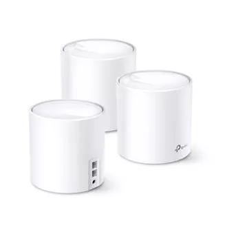 TP-Link Deco X60 (pachet de 3) - Sistem AX5400 Mesh Wi-Fi 6 pentru case inteligente - HomeCare - (pachet de 3)