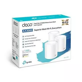 TP-Link Deco X60 (pachet de 3) - Sistem AX5400 Mesh Wi-Fi 6 pentru case inteligente - HomeCare - (pachet de 3)