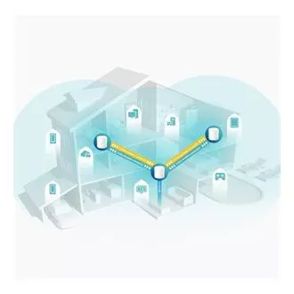 TP-Link Deco X60 (pachet de 3) - Sistem AX5400 Mesh Wi-Fi 6 pentru case inteligente - HomeCare - (pachet de 3)