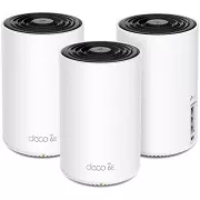 TP-Link Deco XE75 Pro (pachet de 3) - Sistem Wi-Fi 6E cu rețea tri-band AXE5400 multi-gig 2,5 Gbps, HomeShield (pachet de 3)