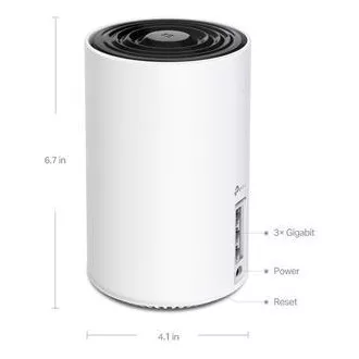 TP-Link Deco XE75 (pachet de 3) - sistem Wi-Fi 6E tri-band Mesh AXE5400 pentru case inteligente, HomeShield (pachet de 3)